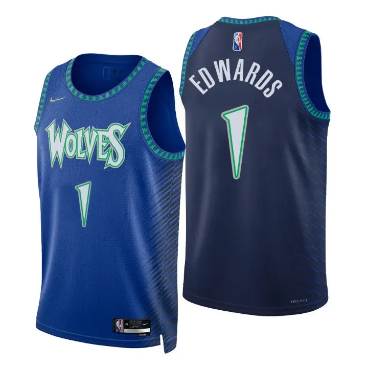 Edwards Timberwolves Blue Jersey