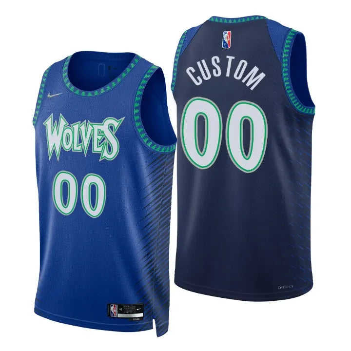 Timberwolves Custom Blue Jersey