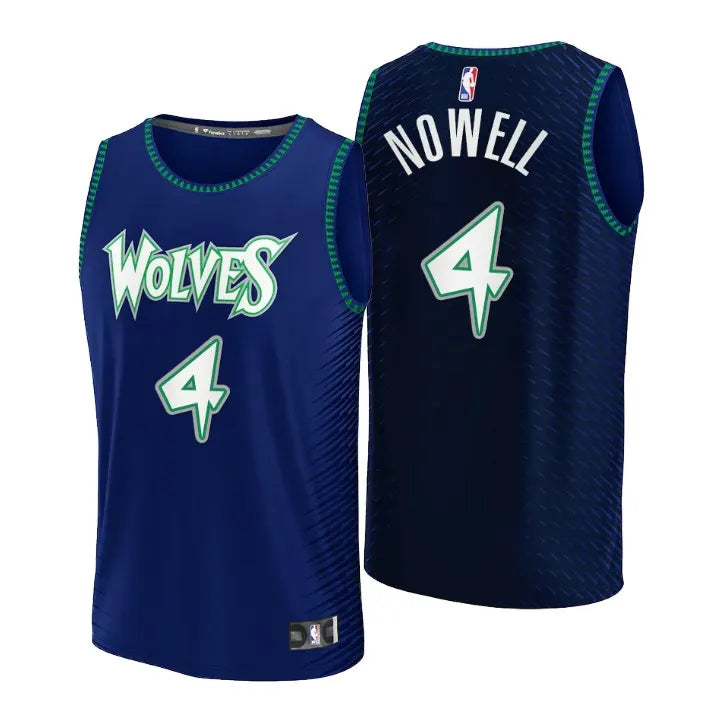 fanatics replica Nowell Timberwolves Navy Jersey