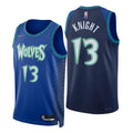 Timberwolves Knight #13 Blue Jersey