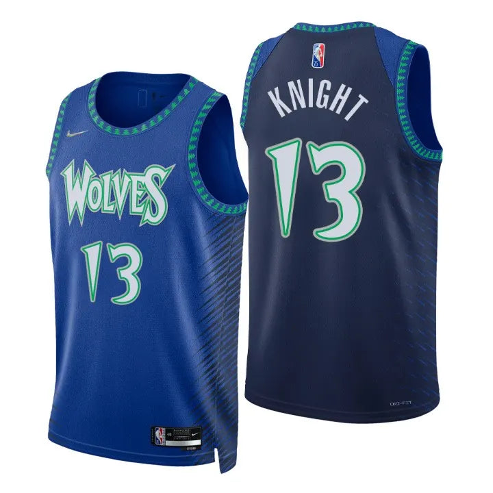 Timberwolves Knight #13 Blue Jersey