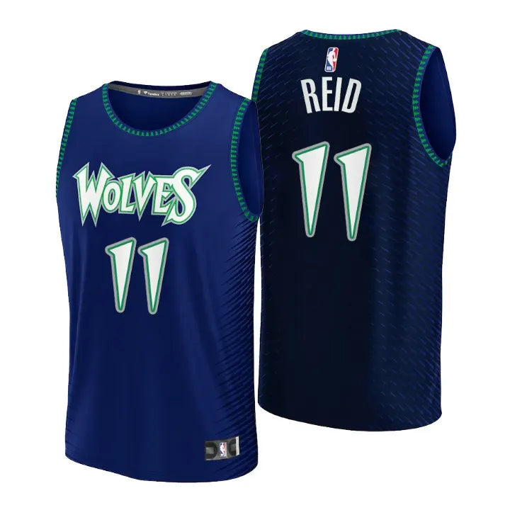Timberwolves Reid #11 Blue Jersey