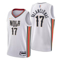 nike Valanciunas Pelicans White Jersey