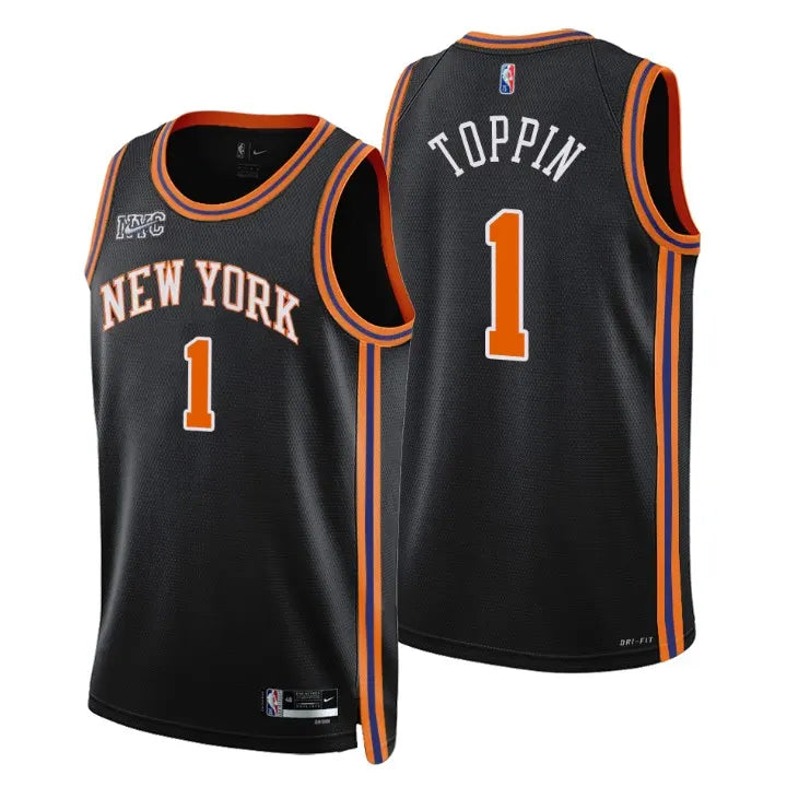 Toppin Knicks Black Jersey nike