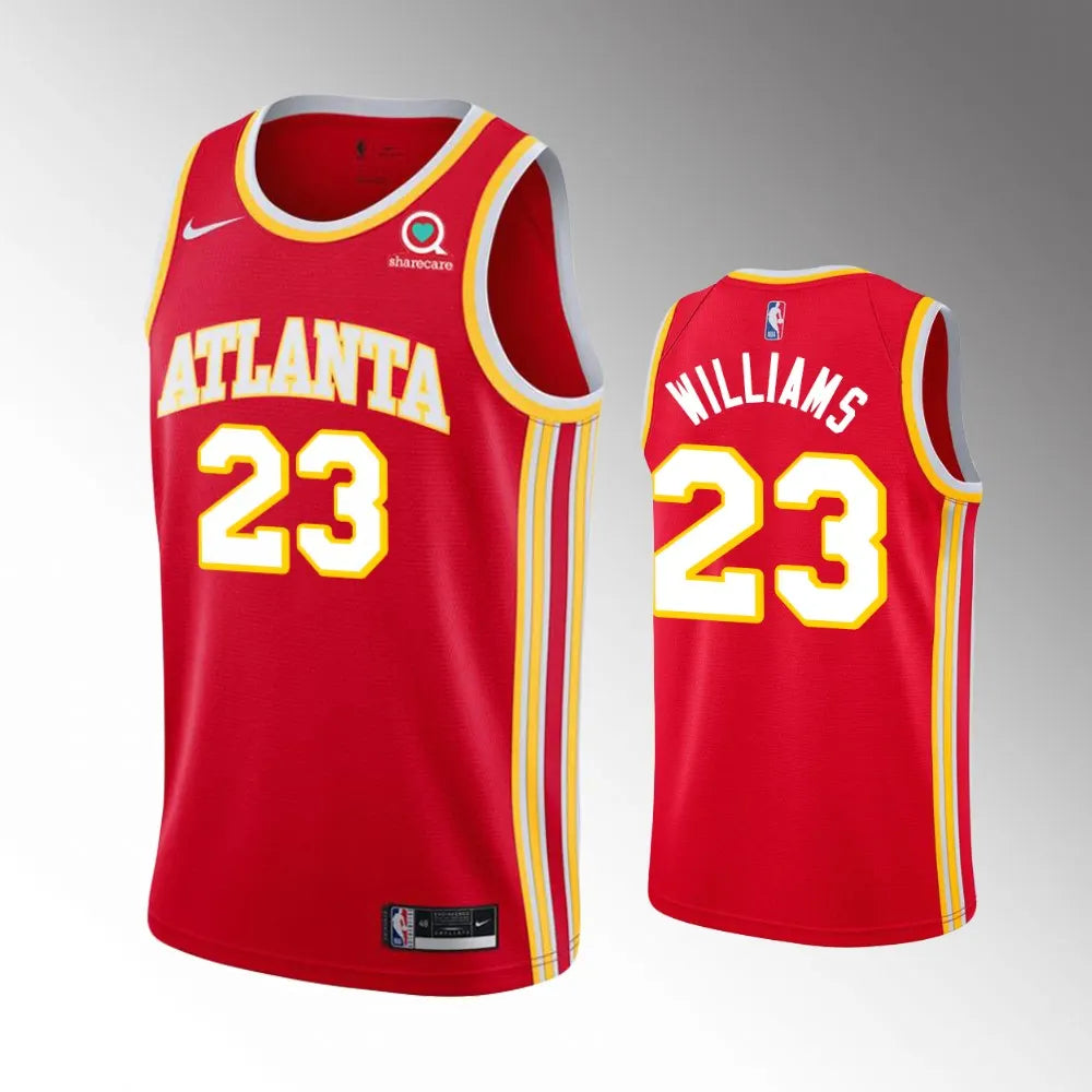 Williams #23 Hawks Red Jersey