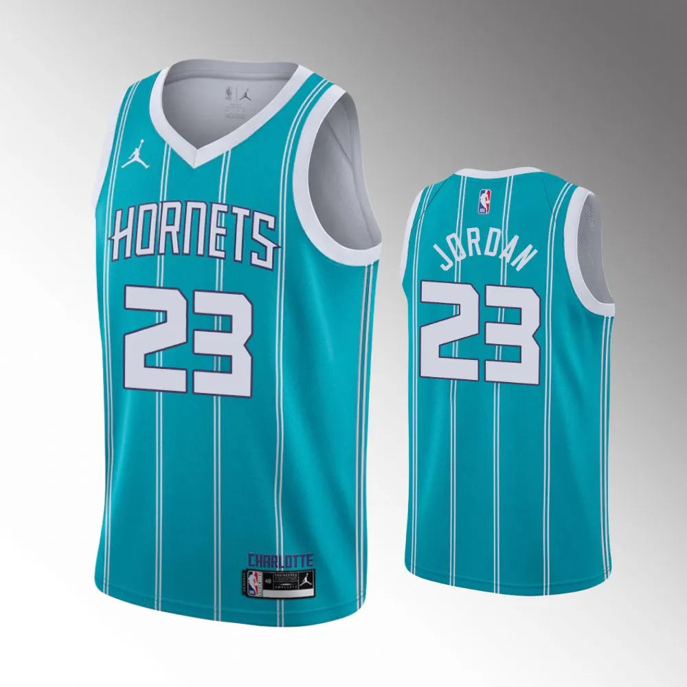 nike Jordan Hornets Teal Jersey