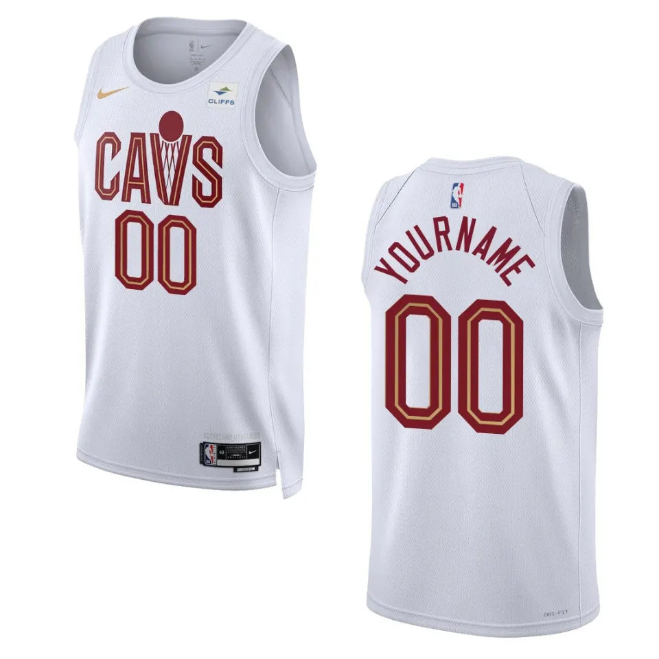Cavaliers White Custom Jersey nike