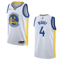 Moody #4 Warriors White Jersey