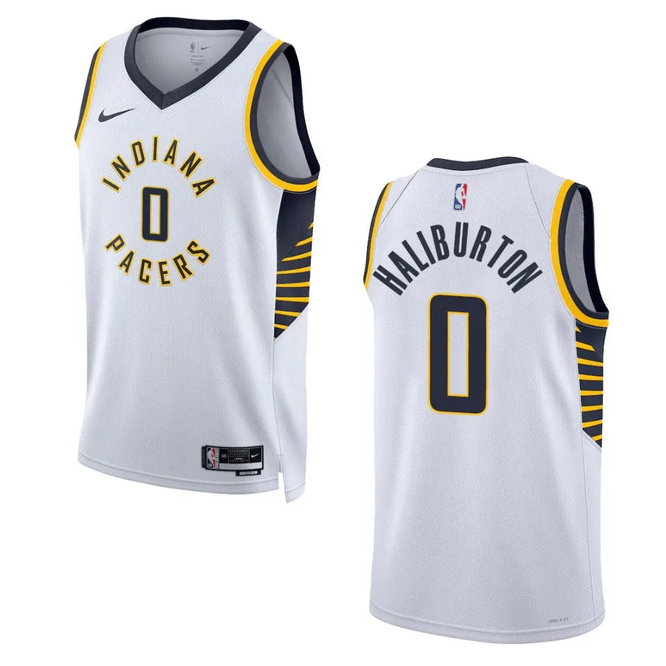nike Haliburton Pacers White Jersey