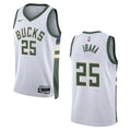 Ibaka #25 Bucks White Jersey
