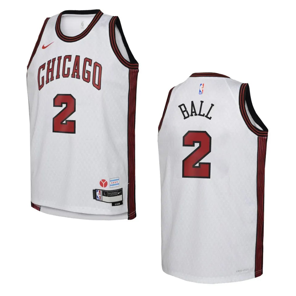 Bulls Ball #2 White Jersey