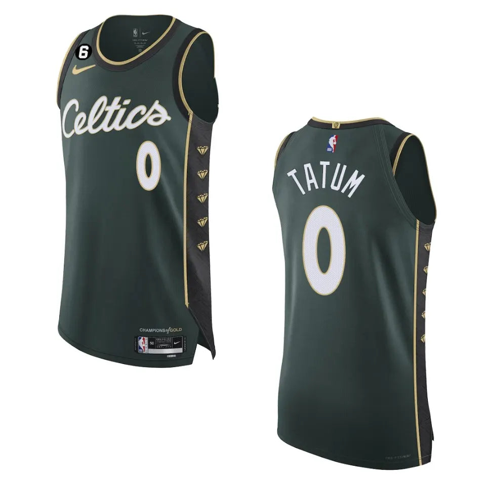 nike earned Tatum Celtics Green Jersey