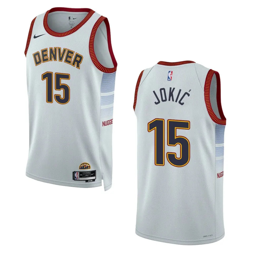 nike association Jokic Nuggets White Jersey