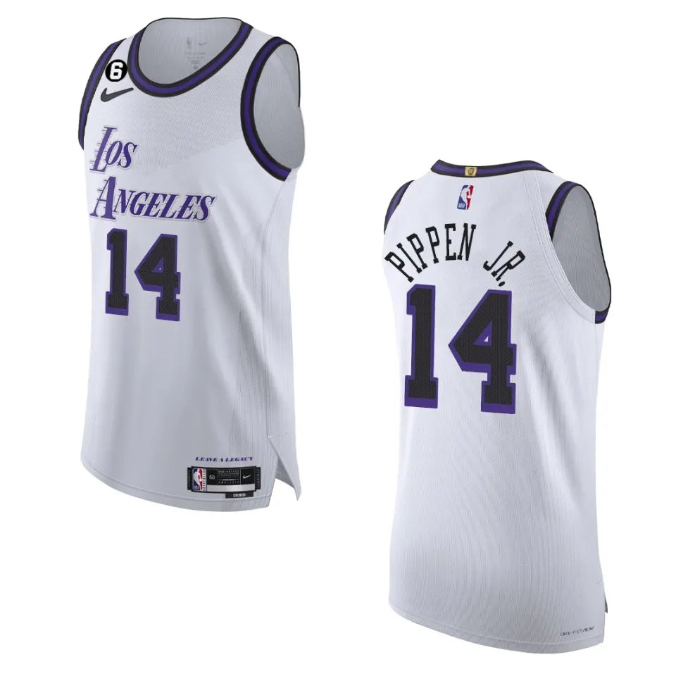 nike Pippen Jr Lakers White Jersey