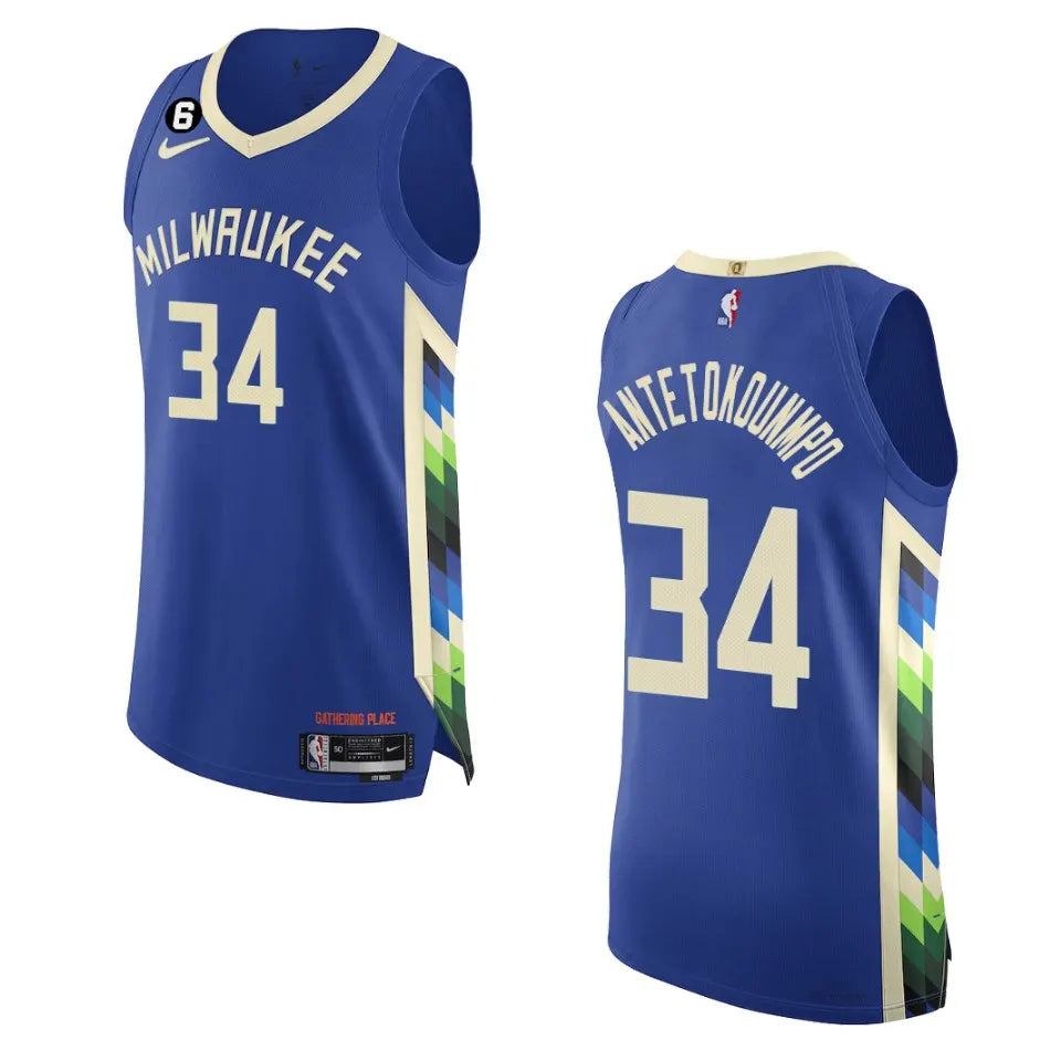 nike gathering Antetokounmpo Bucks Blue Jersey