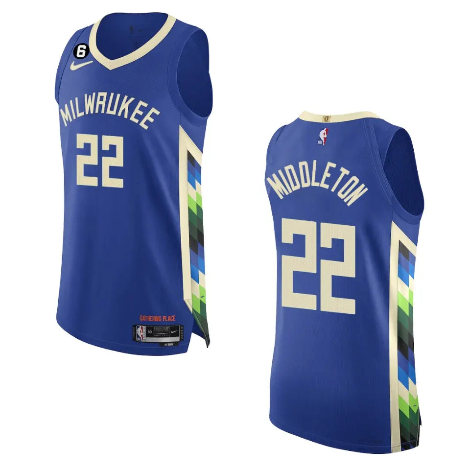 gathering Nike Middleton Bucks Blue Jersey