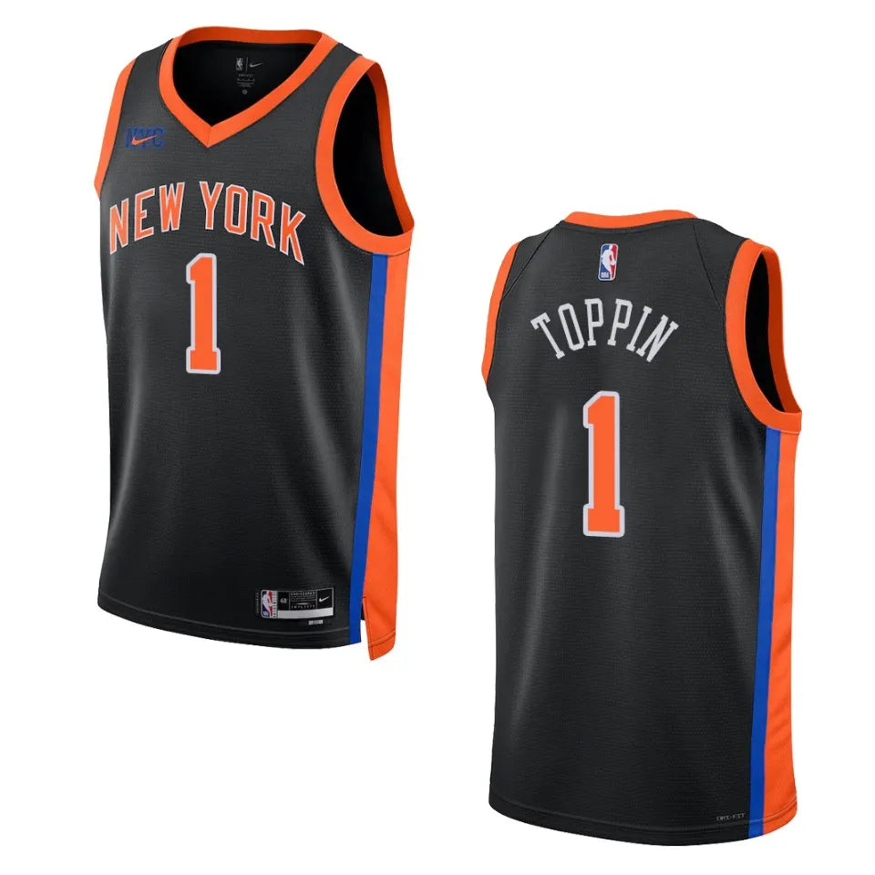 nike Toppin Knicks Black Jersey