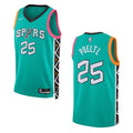 Spurs Poeltl Teal Jersey