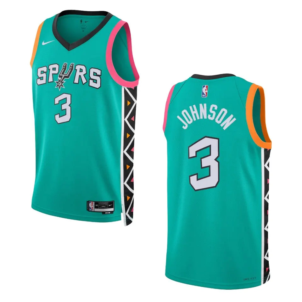 nike Spurs Johnson Teal Jersey
