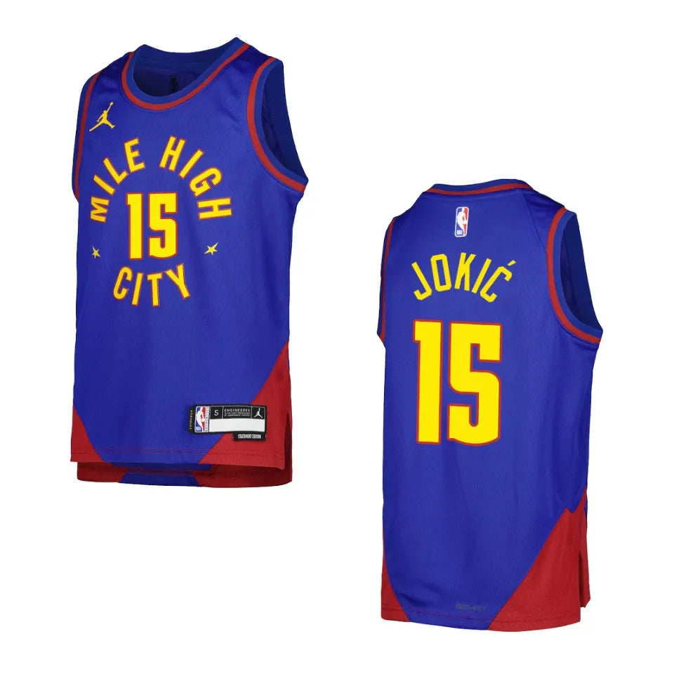Jokic Nuggets City Edition Blue Jersey