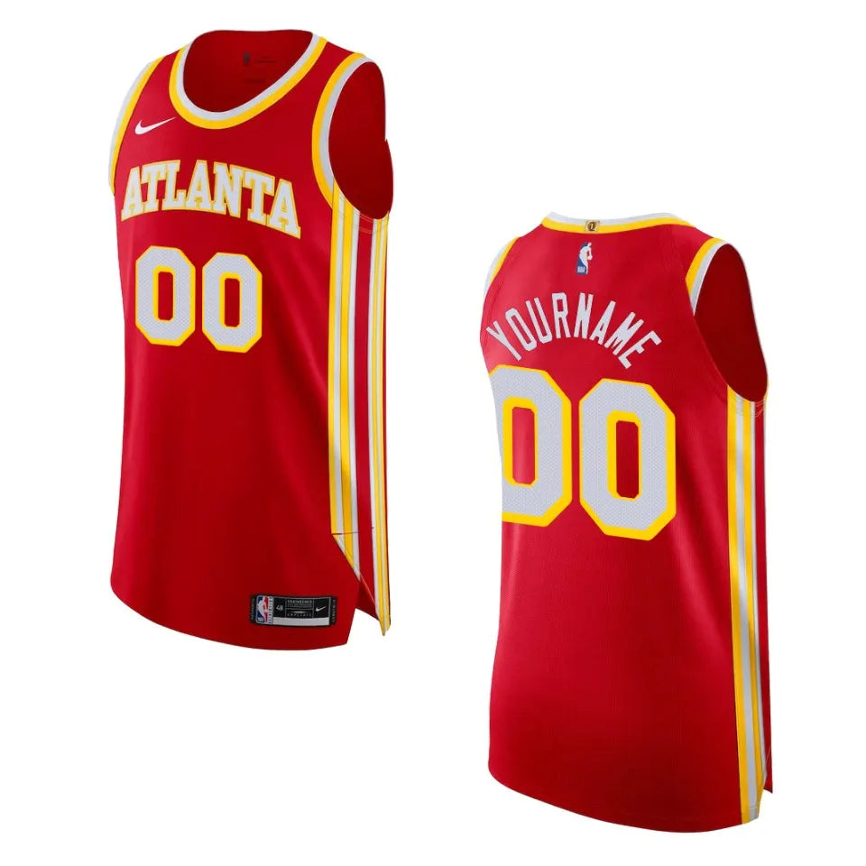 personalize Nike Hawks Red Custom Jersey