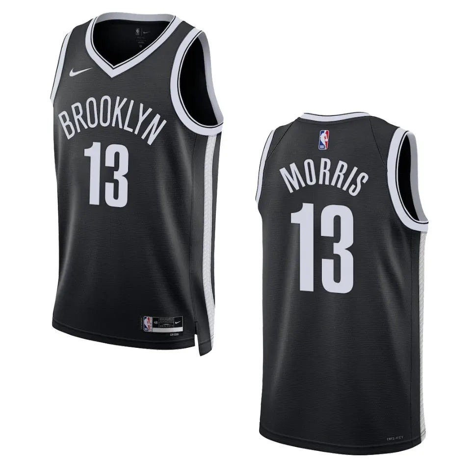 Morris #13 Nets Black Jersey