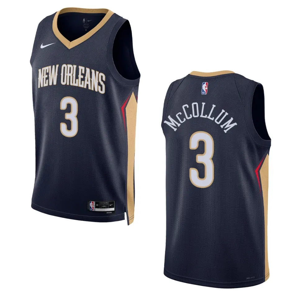 nike icon McCollum Pelicans Navy Jersey