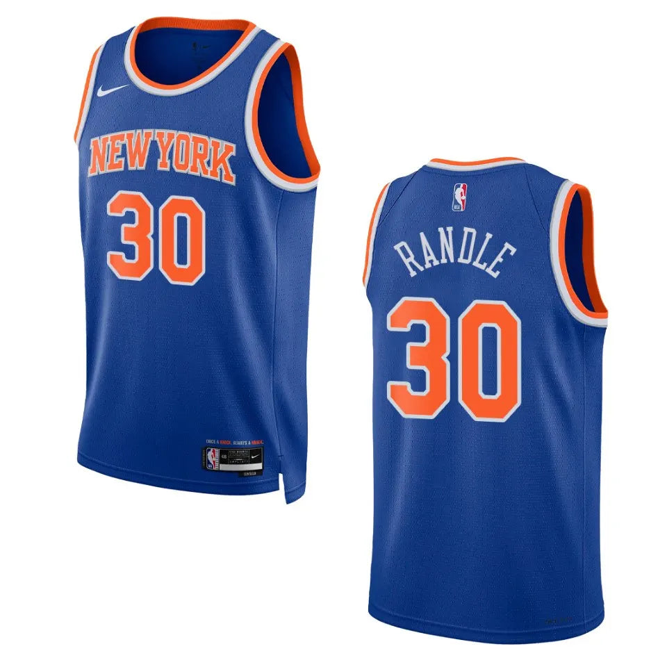 nike icon Randle Knicks Blue Jersey