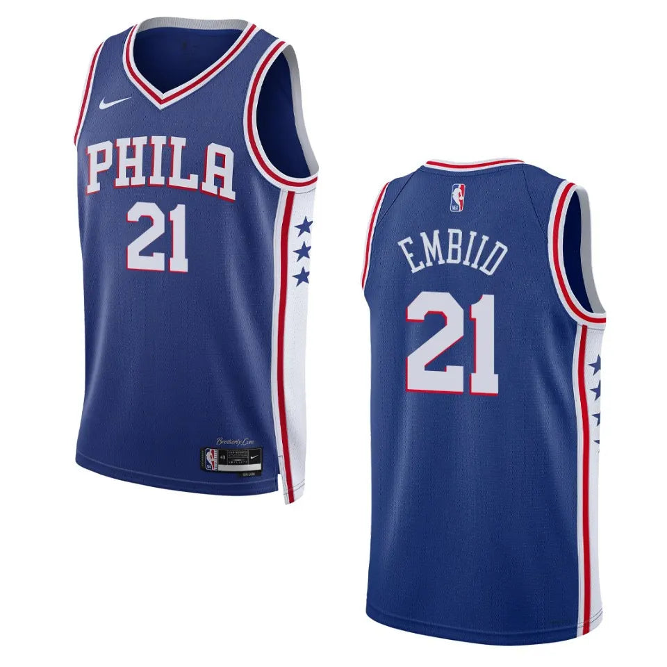 Embiid 76ers Royal Jersey