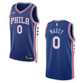 nike icon Maxey 76ers Blue Jersey