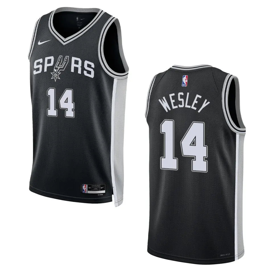 nike icon Wesley Spurs Black Jersey