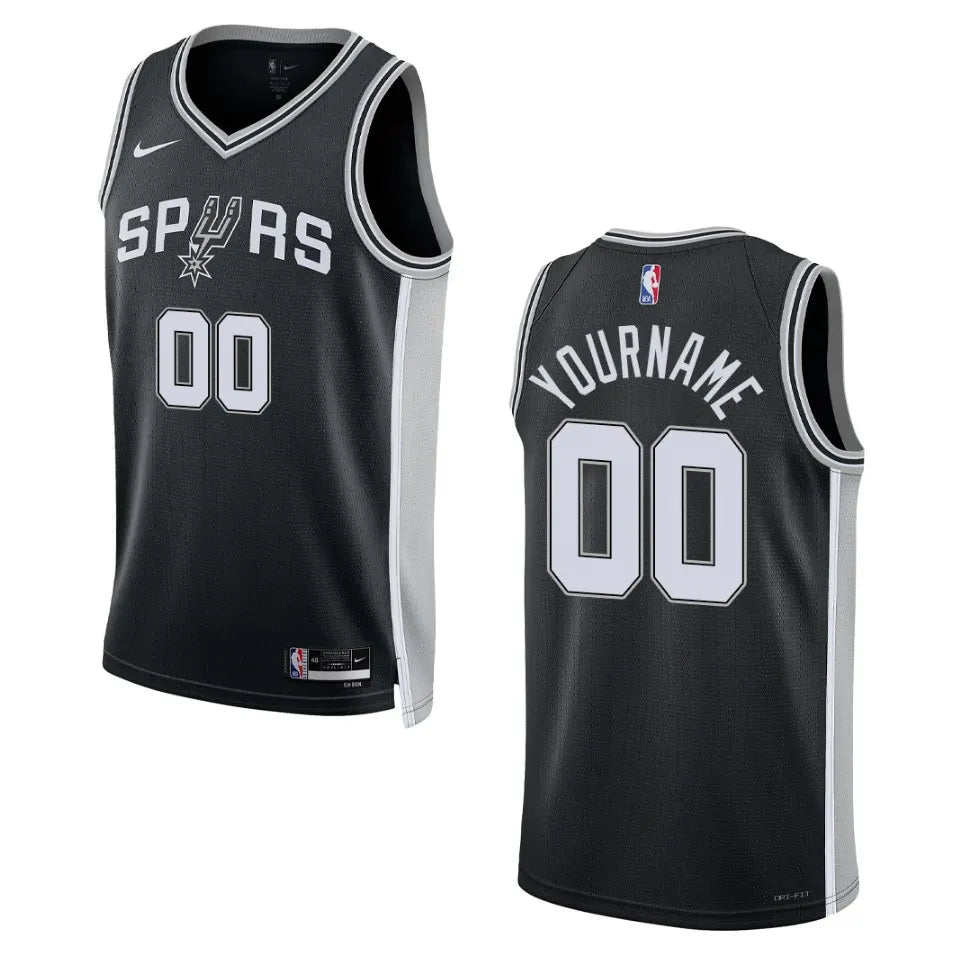 Spurs Black Custom Jersey nike personalized