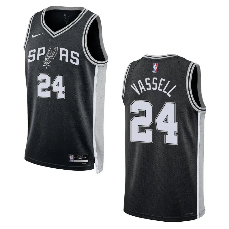 nike Vassell Spurs Black Jersey