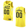 nike personalized Jazz Yellow Custom Jersey