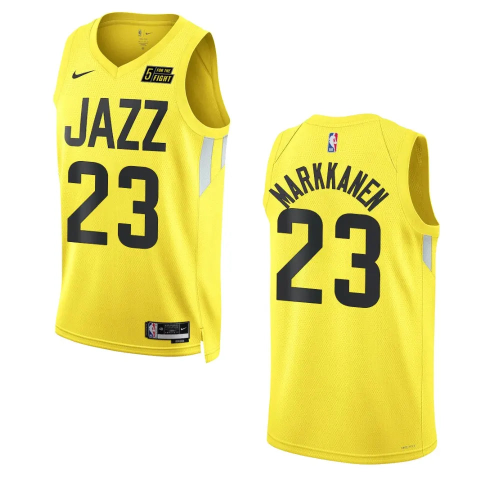 lauri Markkanen Jazz Yellow Jersey