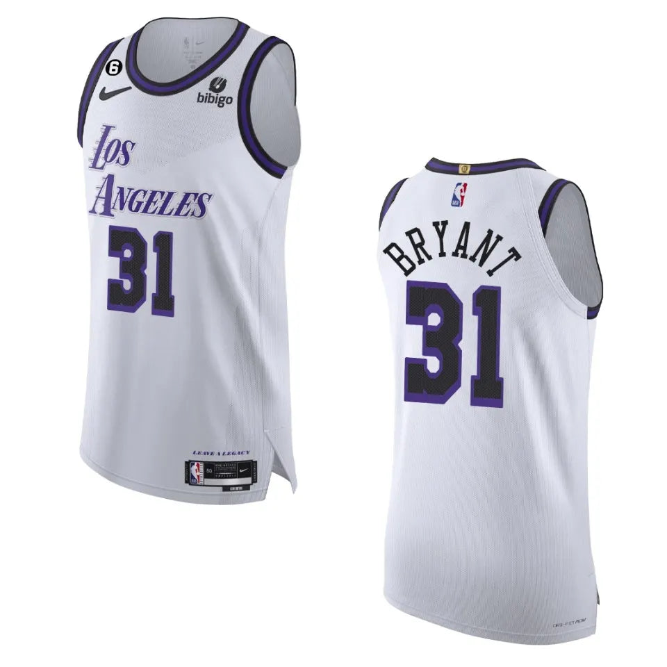 nike legacy Bryant Lakers White Jersey