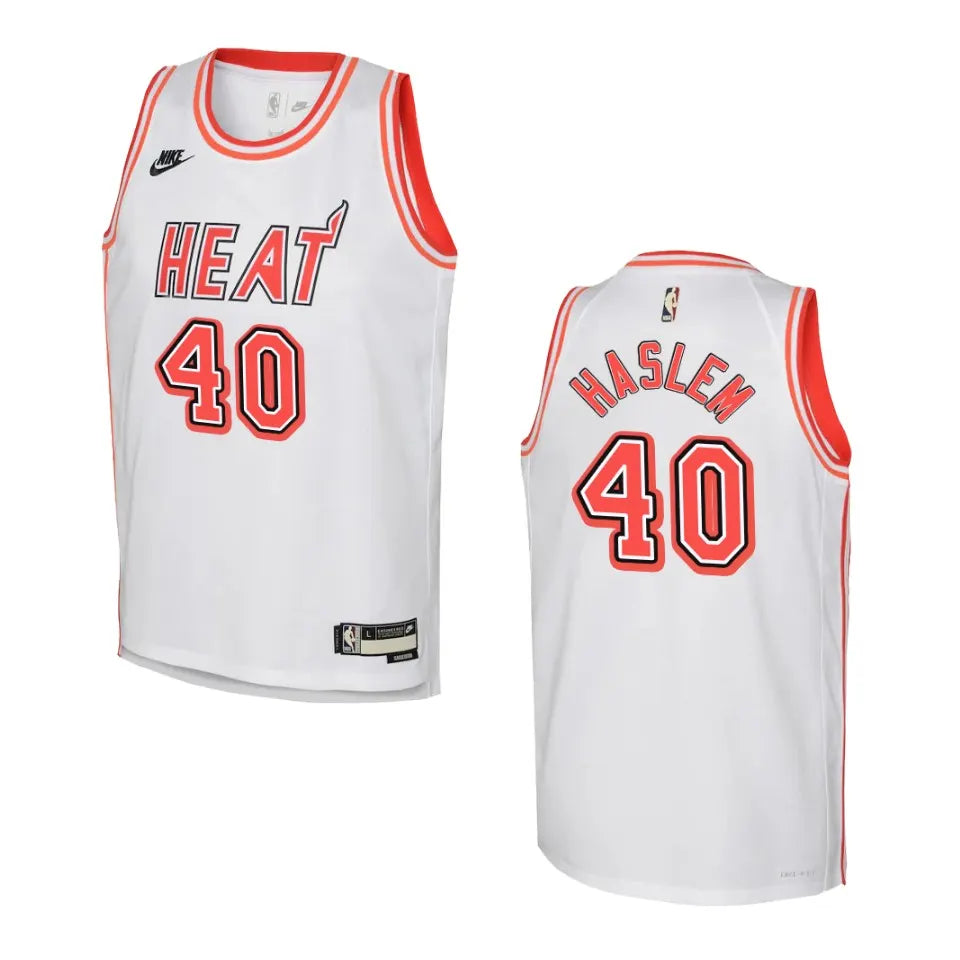 classic Nike Haslem Heat White Jersey