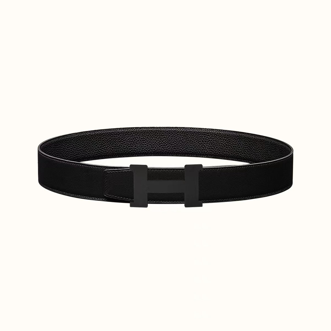 HERMES CONSTANCE BELT BUCKLE & REVERSIBLE BLACK LEATHER STRAP 38MM