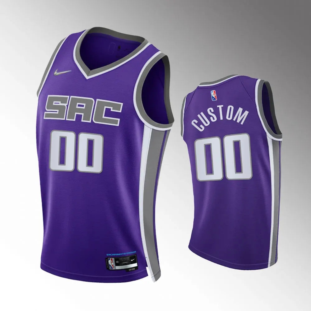 nike sacramento Kings Purple Custom Jersey