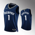 nike Grizzlies Anderson Navy Jersey