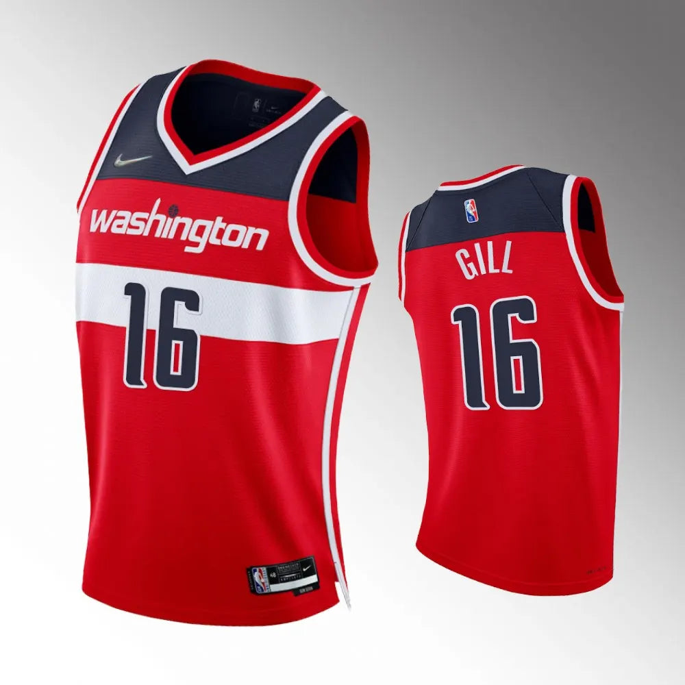 Wizards Gill #16 Red Jersey