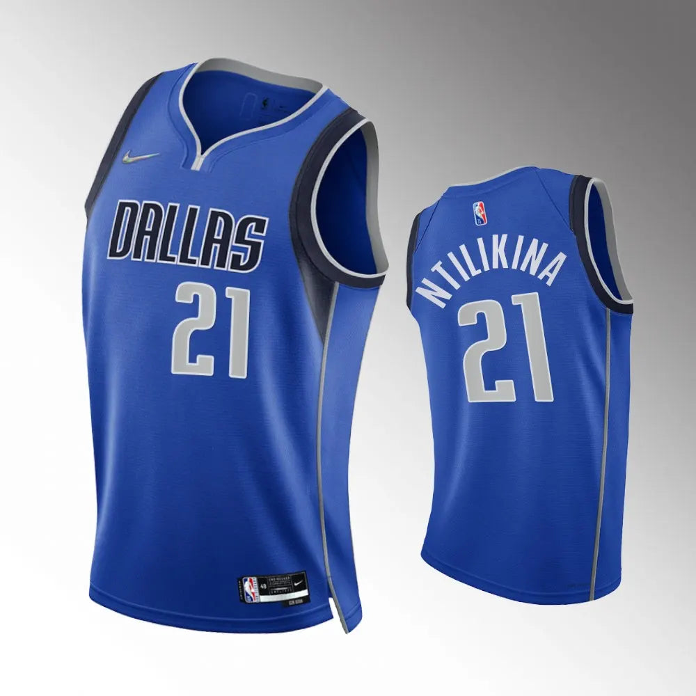 Mavericks Ntilikina Blue Jersey