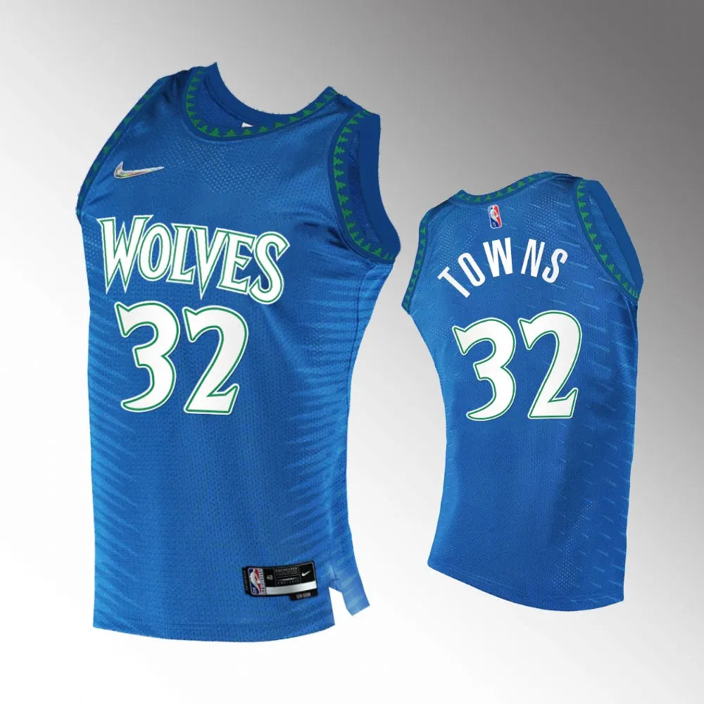 nike Towns Timberwolves Blue Jersey