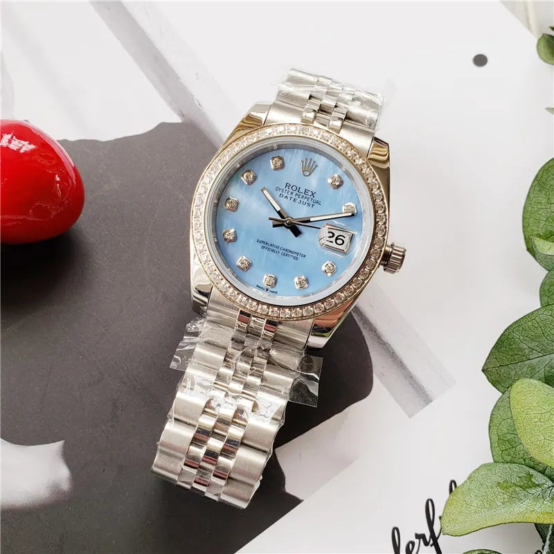 datejust Rolex Blue Diamond Bezel - Hình 3