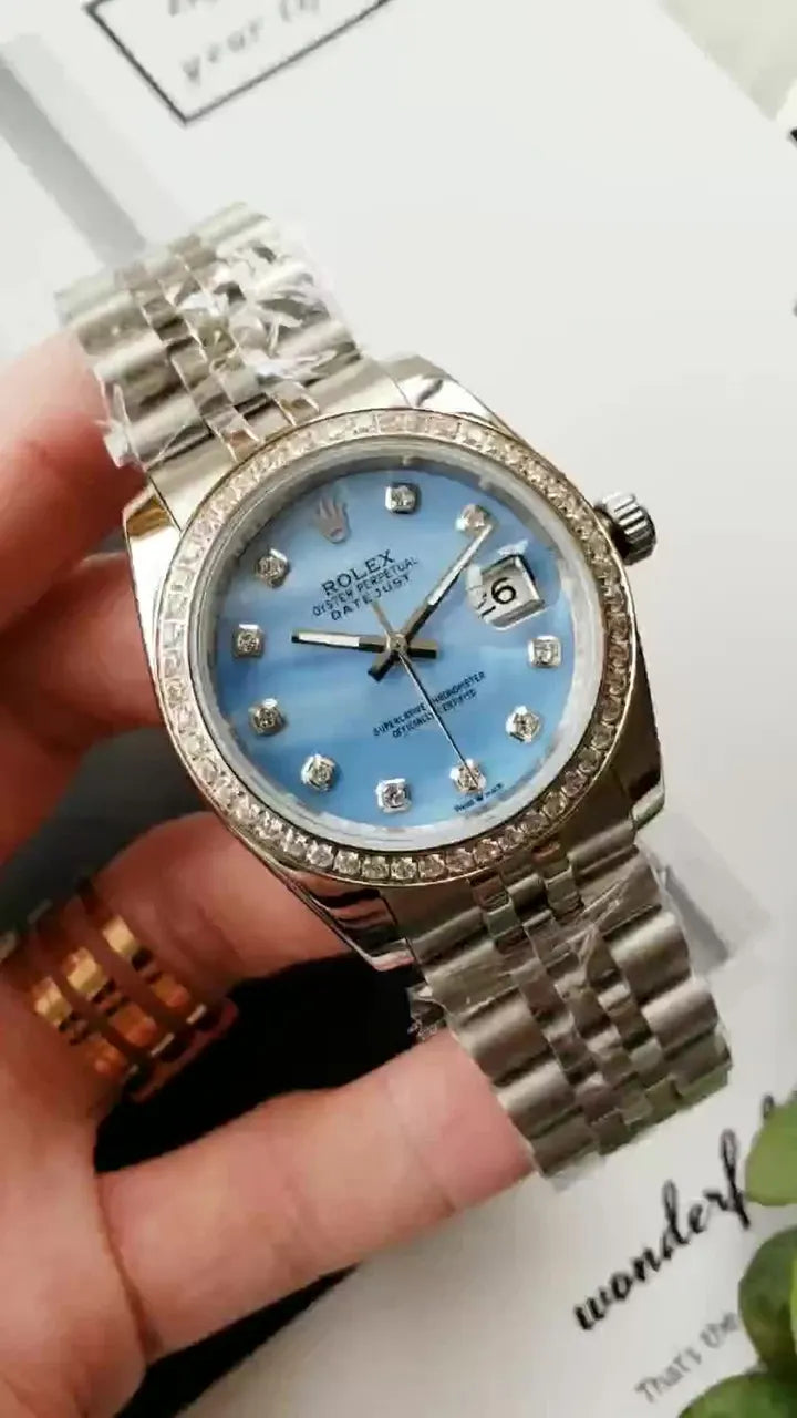 datejust Rolex Blue Diamond Bezel