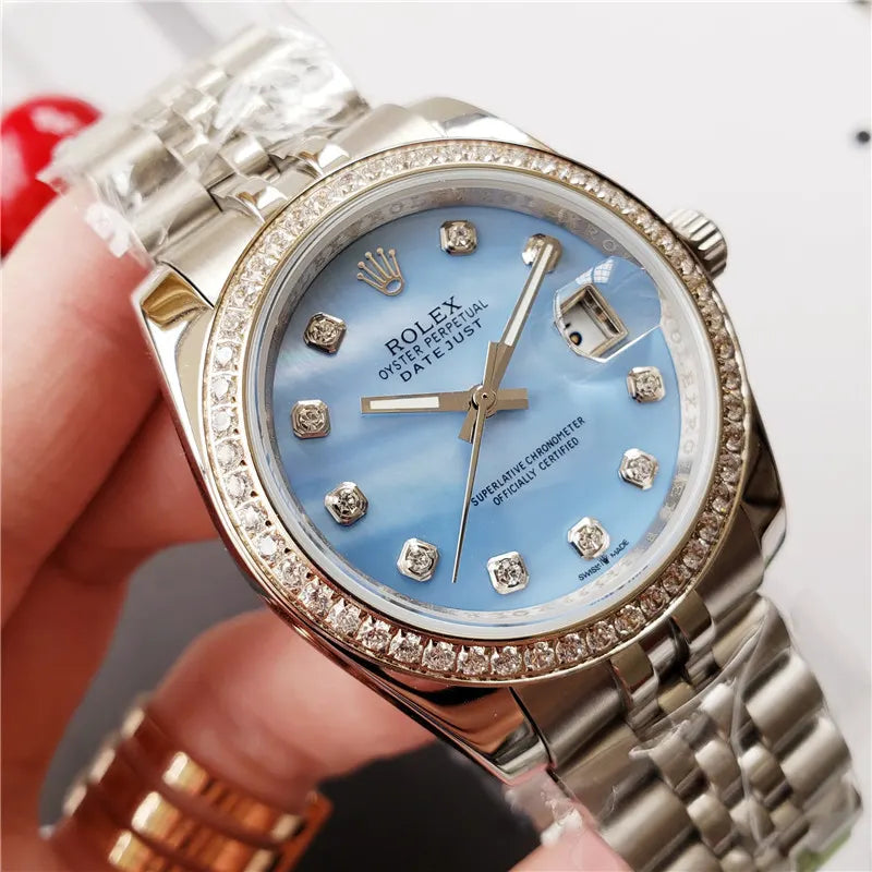 datejust Rolex Blue Diamond Bezel - Hình 4