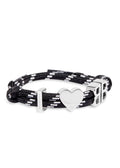Balenciaga Heart and BB Charm Rope Bracelet