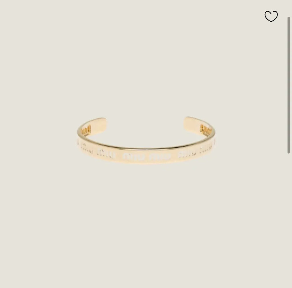 Miu Miu Logo Cuff Bracelet