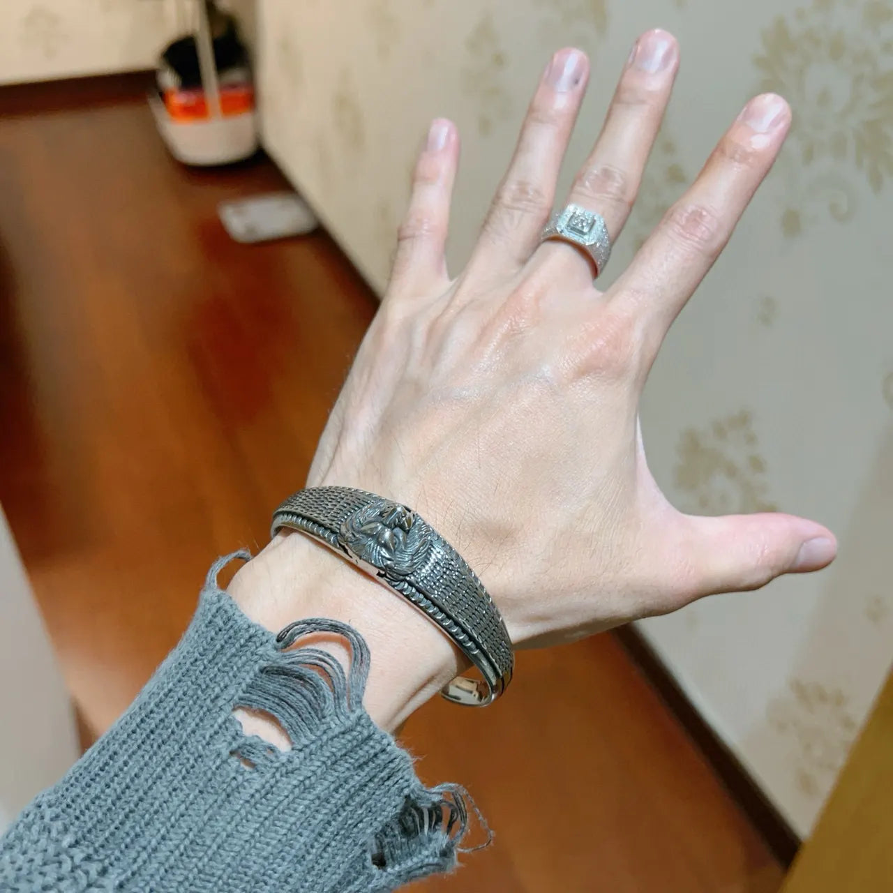 Lion Head Cuff Bracelet Premium Quality - Hình 2