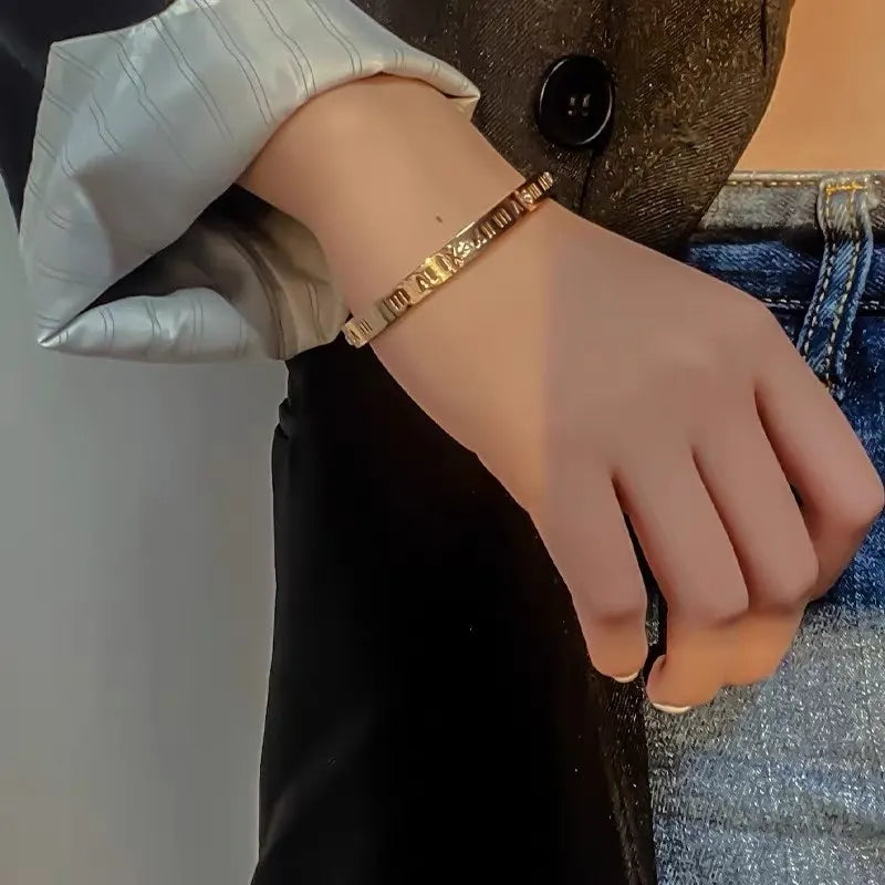 Miu Miu Gold Cuff Bracelet in Premium Packaging - Hình 2